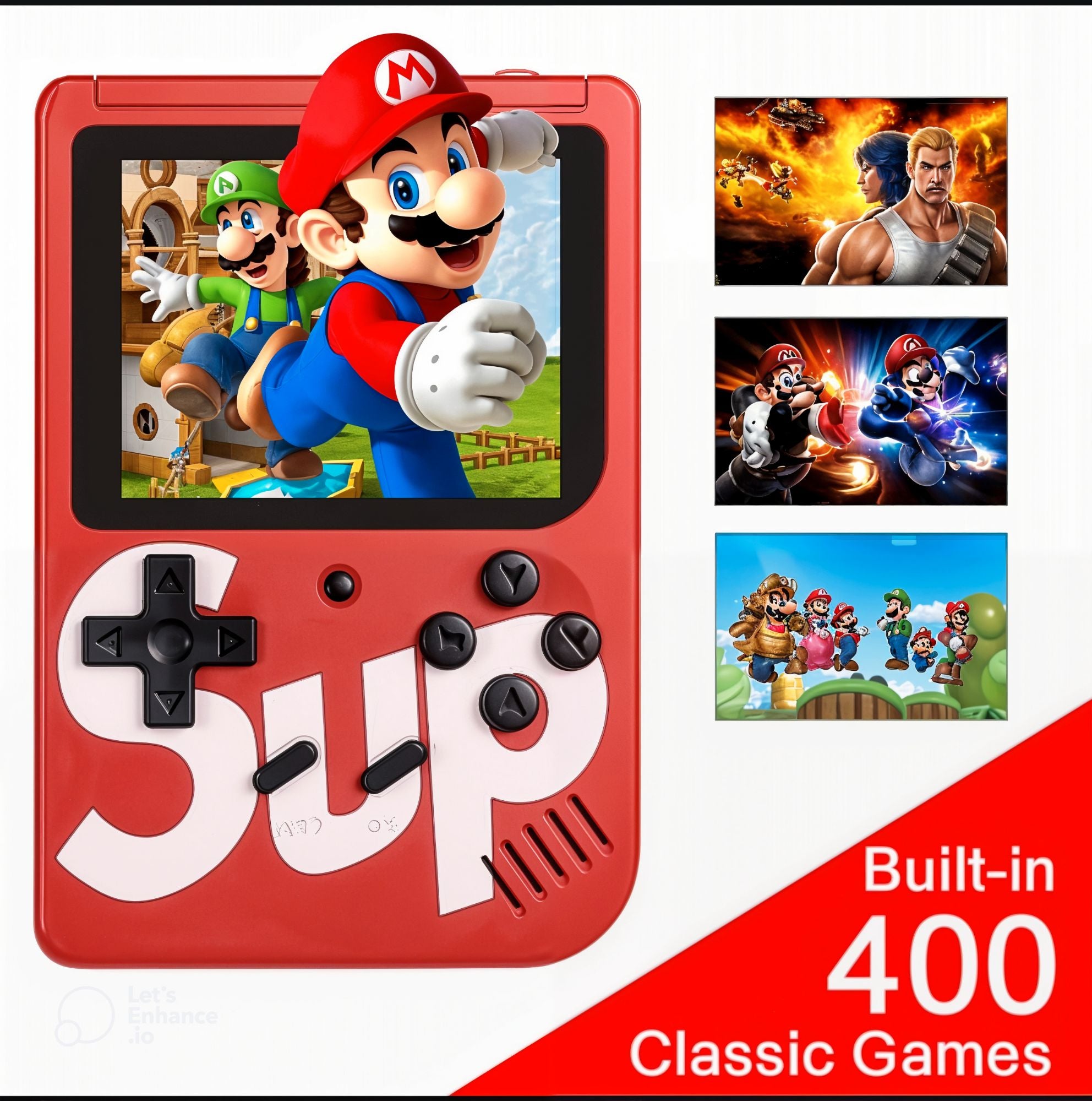 SUP Handheld Game Console – 400 Retro Games | TV Connect | With Controller | Game Box Plus