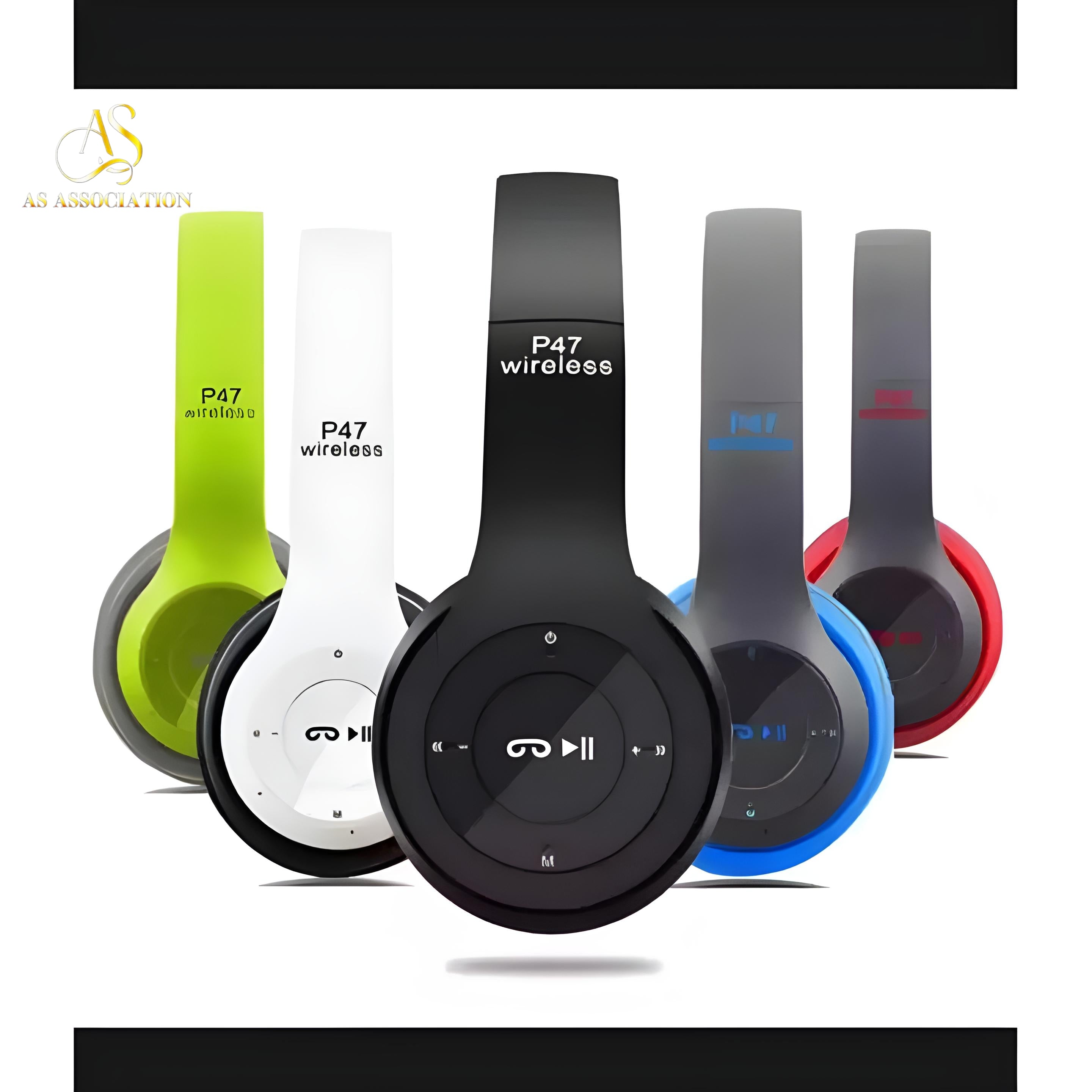 P47 Bluetooth 5.0 Wireless Headphones with Mic | FM Radio, TF Card, AUX | Stereo Headset