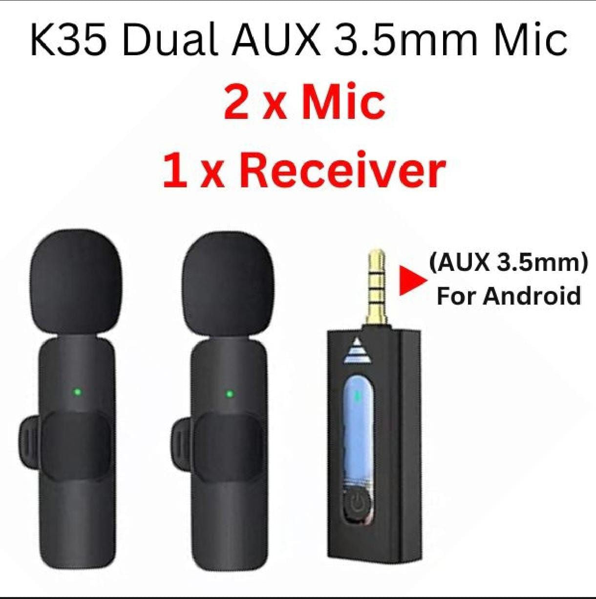Wireless Microphone for Type-C, iOS, Android, USB & 3.5mm AUX | K8/K9 | Single/Double Mic for Interview, Podcast, Vlogging