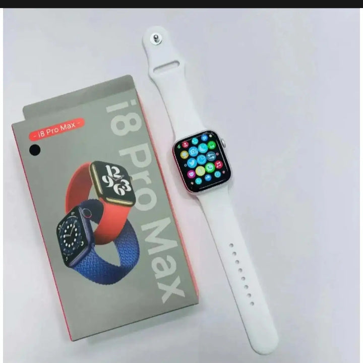 i8 Pro Max Smart Watch 44mm – 1.75" Full Touch Screen Bluetooth Calling Fitness Tracker for Android & iOS | Sports Smartwatch for Men & Women