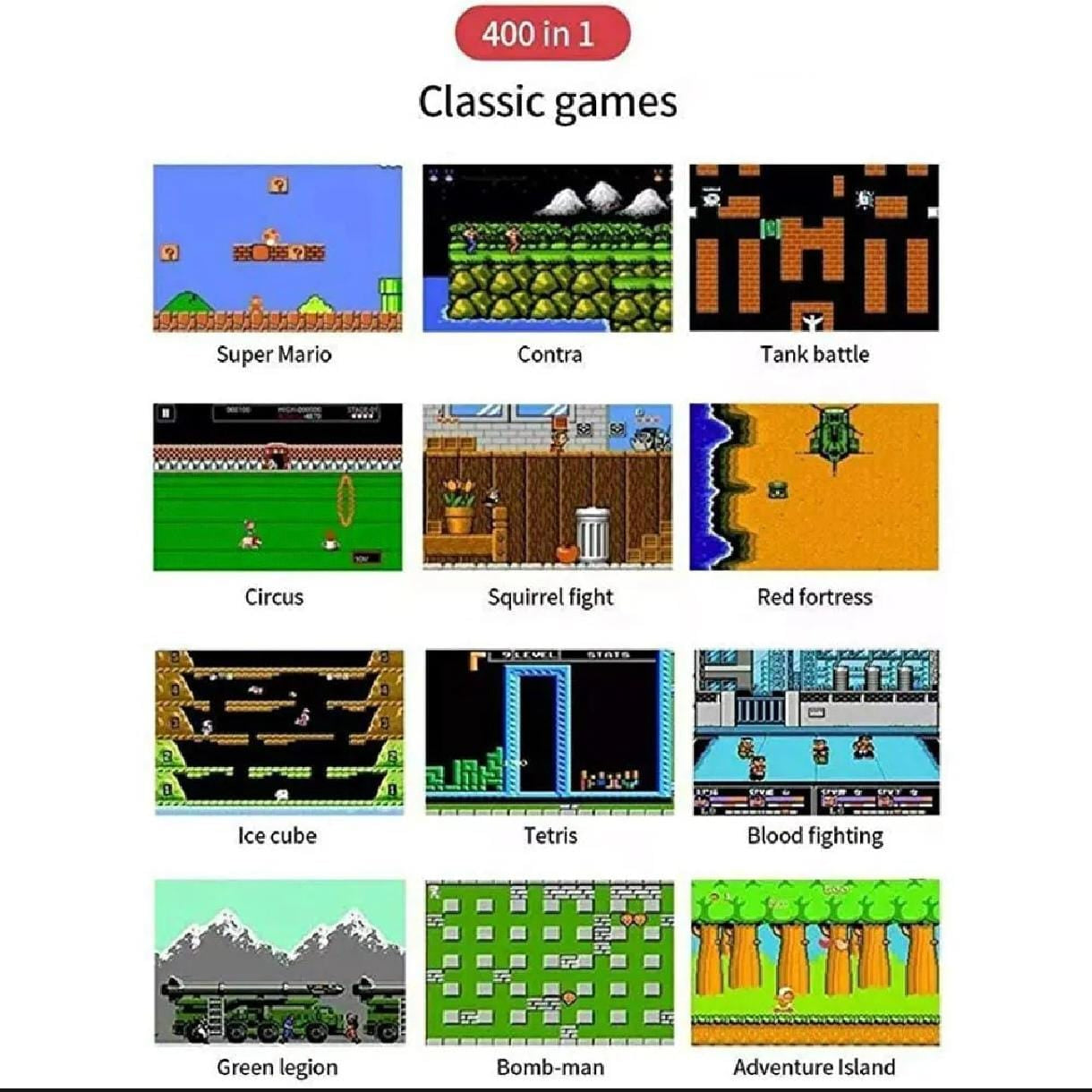 SUP Handheld Game Console – 400 Retro Games | TV Connect | With Controller | Game Box Plus