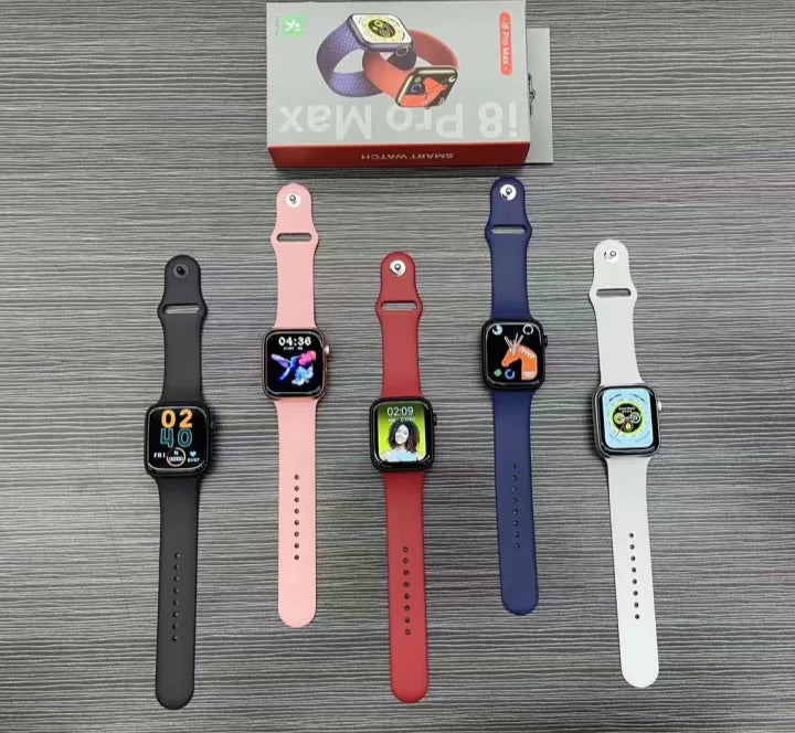 i8 Pro Max Smart Watch 44mm – 1.75" Full Touch Screen Bluetooth Calling Fitness Tracker for Android & iOS | Sports Smartwatch for Men & Women