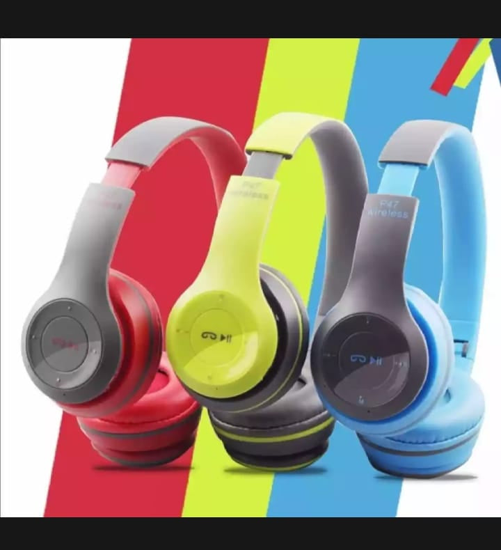 P47 Bluetooth 5.0 Wireless Headphones with Mic | FM Radio, TF Card, AUX | Stereo Headset