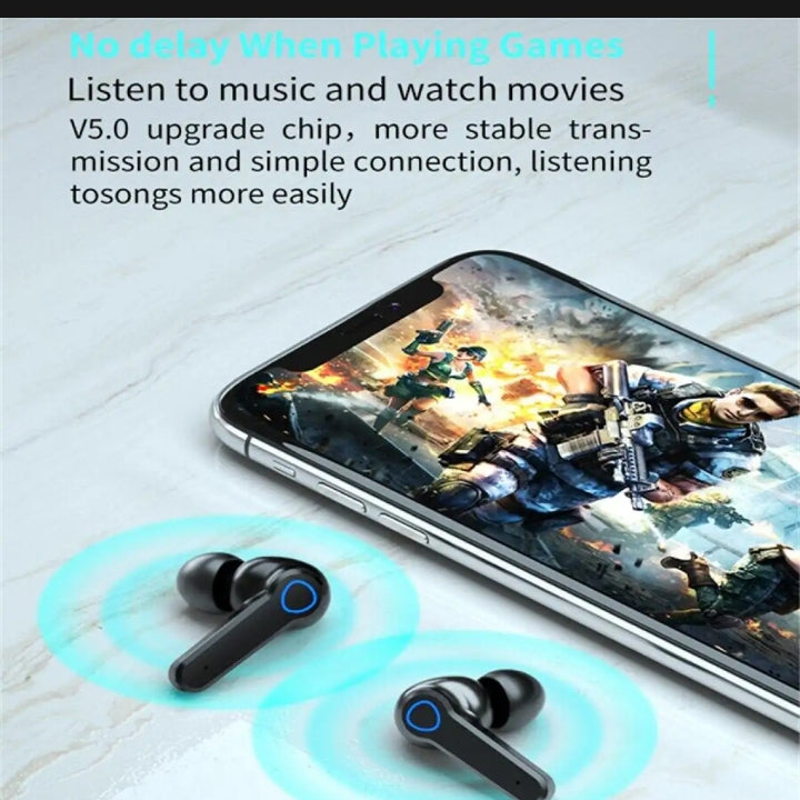 M19 TWS Wireless Bluetooth 5.1 Headphones Stereo Earbuds Touch Control Waterproof Earbuds