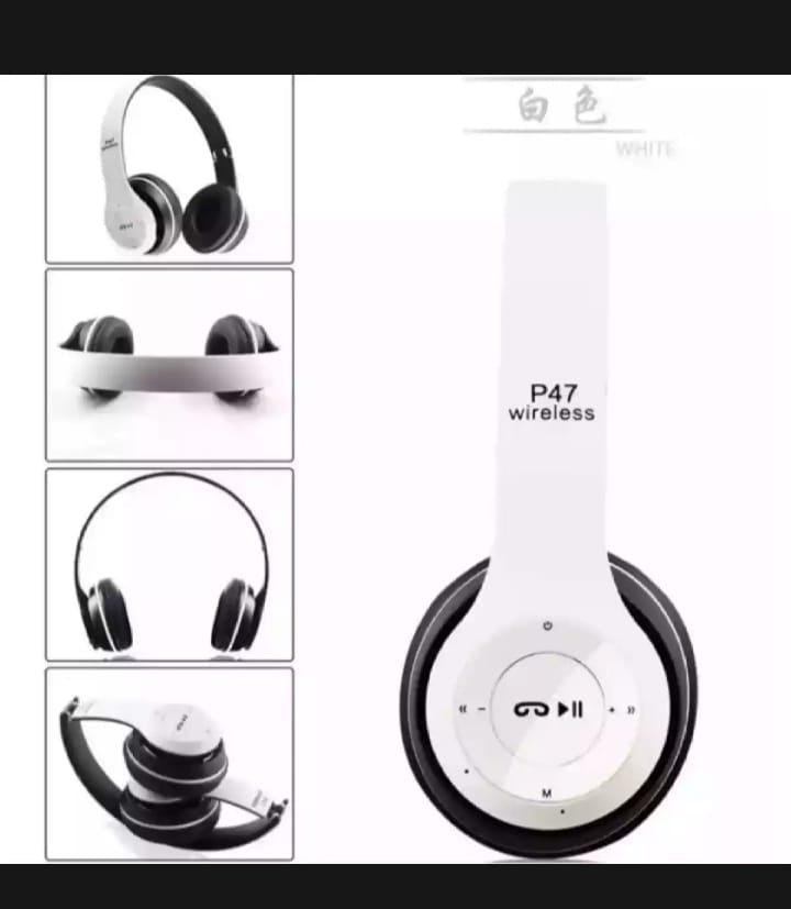 P47 Bluetooth 5.0 Wireless Headphones with Mic | FM Radio, TF Card, AUX | Stereo Headset