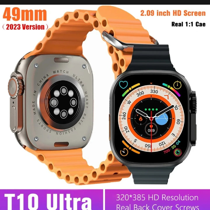 T10 Ultra Smartwatch – 2.09" HD Display, Bluetooth Calling, Fitness & Sleep Tracker, Magnetic Wireless Charging – 49mm Smart Watch for Men & Women