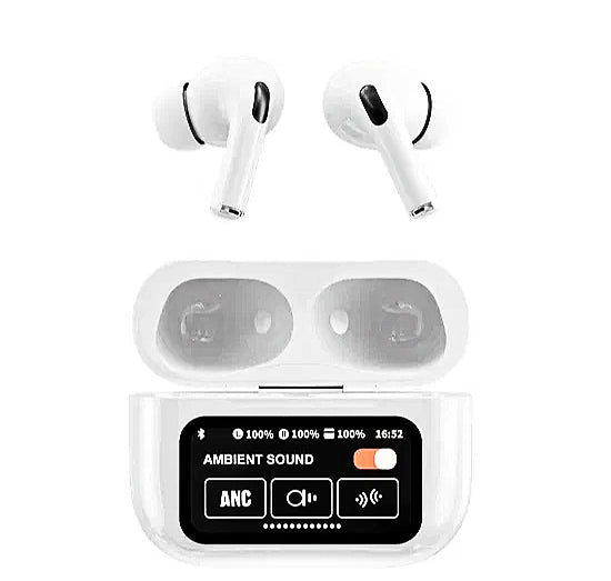 A9 Pro Touchscreen TWS Earbuds | ANC Wireless Bluetooth 5.4 Headphones | APP Support & Long Battery | Original AirPods Pro Alternative