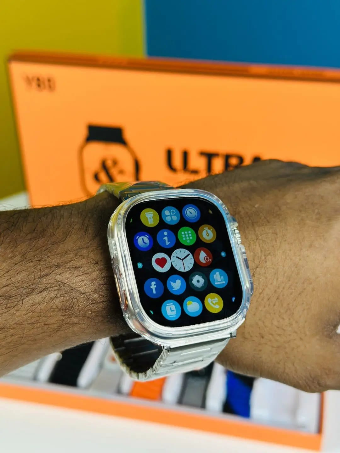 Y80 Ultra Smartwatch – 2.02" Display | 8 Straps + Case | High Configuration Version