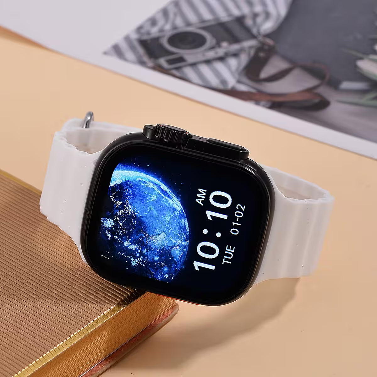 i20 Ultra Smart Watch Max Suit 7-in-1 | 2.3” HD Display | Bluetooth Calling | Heart Rate & Sleep Monitor | Earbuds + 7 Straps | Waterproof Multi-Sport Fitness Watch for Men & Women