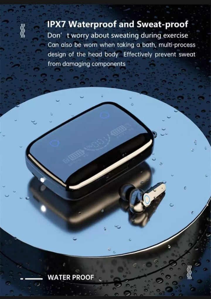 M19 TWS Wireless Bluetooth 5.1 Headphones Stereo Earbuds Touch Control Waterproof Earbuds