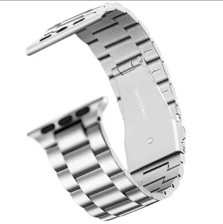 High-Quality Stainless Steel Chain Band Strap – 42/44/45/49mm | Solid Metal Replacement Bracelet for Smartwatches | Modern Buckle Design | New Color Shades