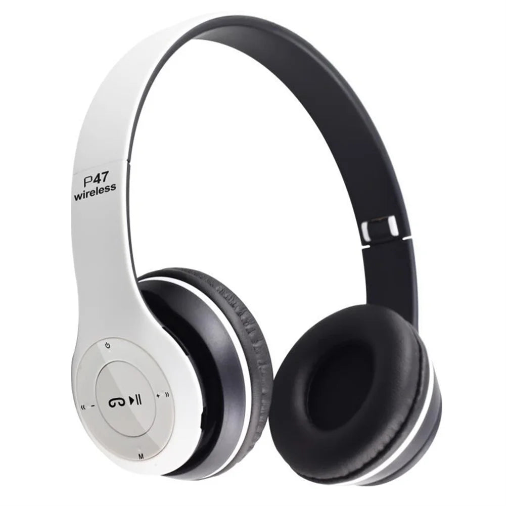 P47 Bluetooth 5.0 Wireless Headphones with Mic | FM Radio, TF Card, AUX | Stereo Headset