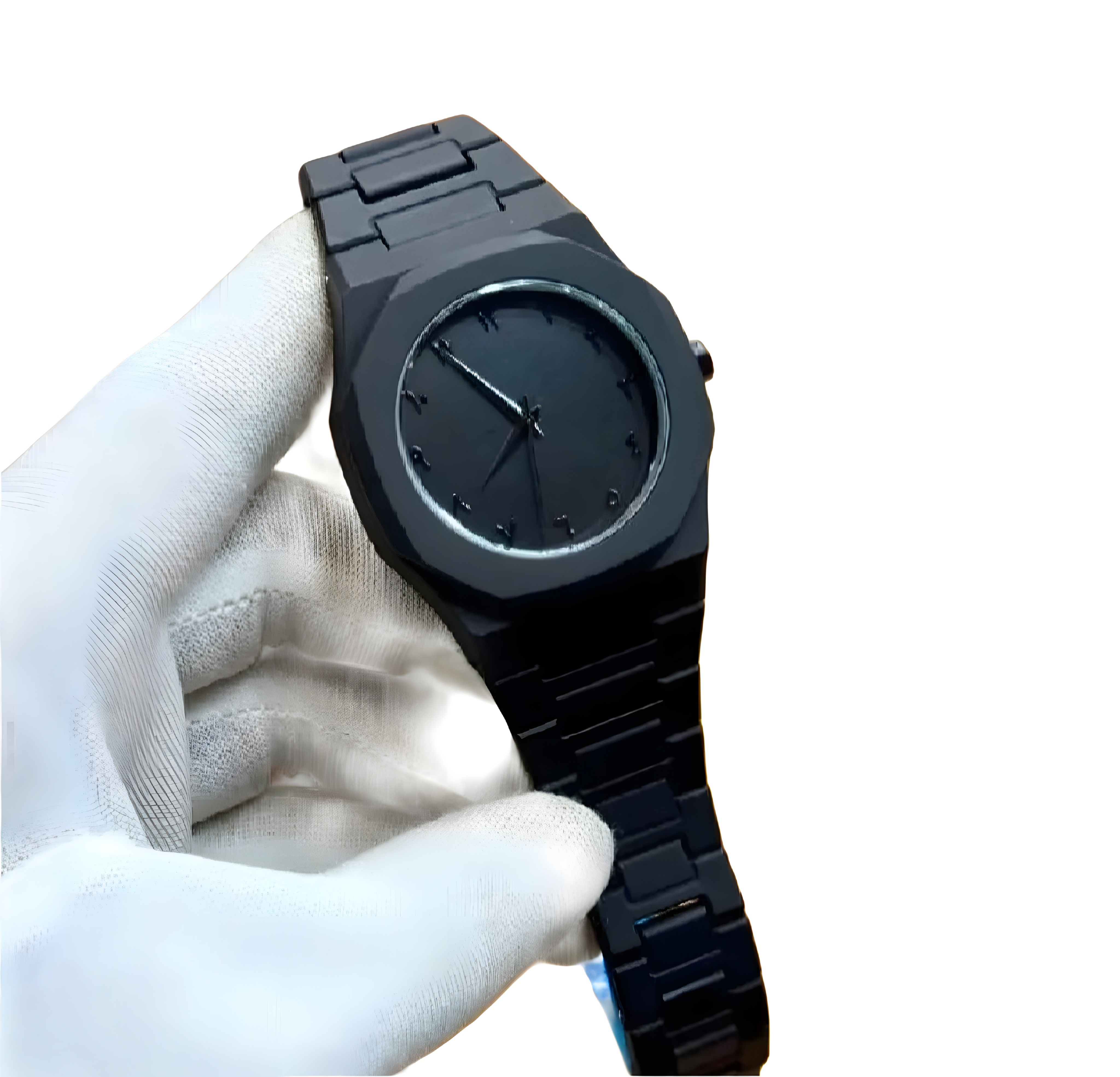 Aura Watch 2025 - Modern Black Arabic Dial | Waterproof Stainless Steel Quartz Men's Watch