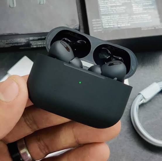 Premium AirPods Pro 2nd Generation Titanium Edition Wireless Earbuds - Bluetooth 5.3, ANC, Buzzer & Volume Control