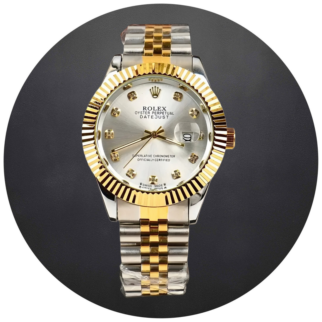 RLX Prestige Collection 40mm Men’s Wristwatch – Two-Tone Silver & Gold Luxury Design